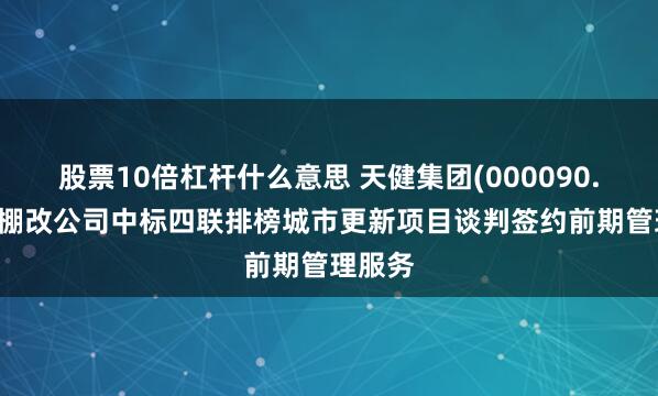 股票10倍杠杆什么意思 天健集团(000090.SZ)：棚改公司中标四联排榜城市更新项目谈判签约前期管理服务