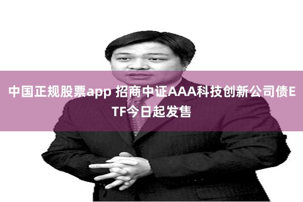 中国正规股票app 招商中证AAA科技创新公司债ETF今日起发售